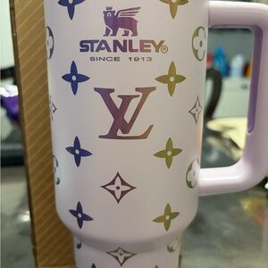 Stanley White Tumbler Lid with Mint Green Logo